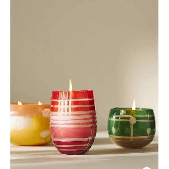 Anthropologie Coco Allred Fresh Fern Moss Glass Candle / New - Picture 3 of 5